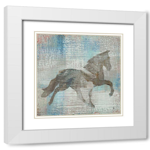 Cheval II Brown White Modern Wood Framed Art Print with Double Matting by Studio Mousseau