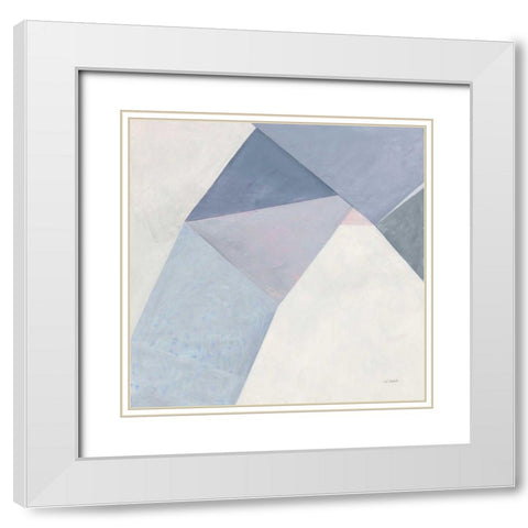 Paper Work I White Modern Wood Framed Art Print with Double Matting by Schick, Mike