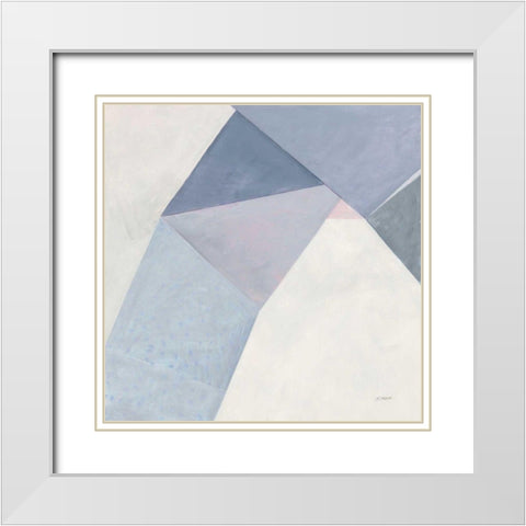 Paper Work I White Modern Wood Framed Art Print with Double Matting by Schick, Mike