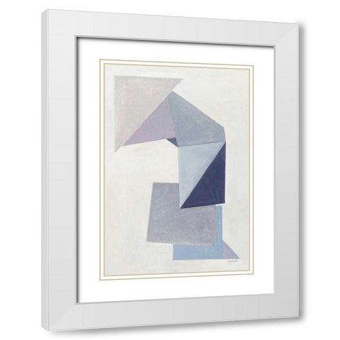 Paper Trail White Modern Wood Framed Art Print with Double Matting by Schick, Mike