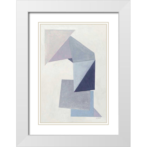 Paper Trail White Modern Wood Framed Art Print with Double Matting by Schick, Mike