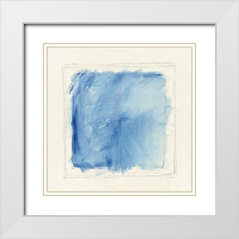 Basic Square White Modern Wood Framed Art Print with Double Matting by Schick, Mike