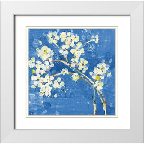 Live Dark Blue White Modern Wood Framed Art Print with Double Matting by Day, Kellie