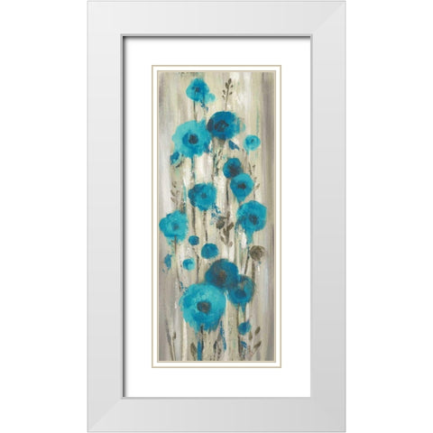 Roadside Flowers I Blue Crop White Modern Wood Framed Art Print with Double Matting by Vassileva, Silvia