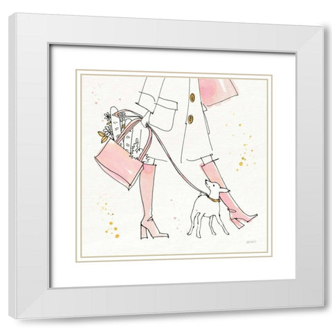 Fashion Feet I White Modern Wood Framed Art Print with Double Matting by Tavoletti, Anne