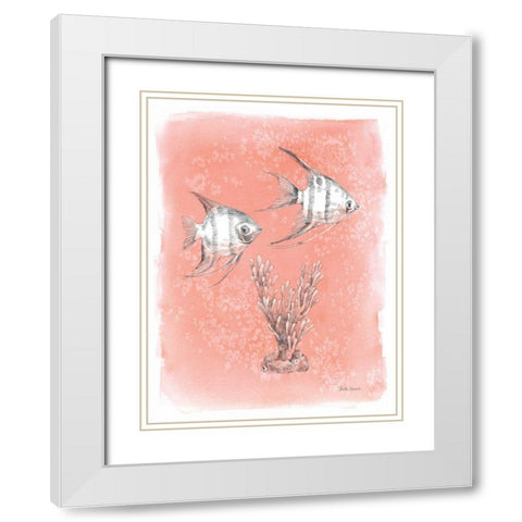 Coastal Sea Life III White Modern Wood Framed Art Print with Double Matting by Grove, Beth
