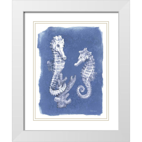 Coastal Sea Life V White Modern Wood Framed Art Print with Double Matting by Grove, Beth