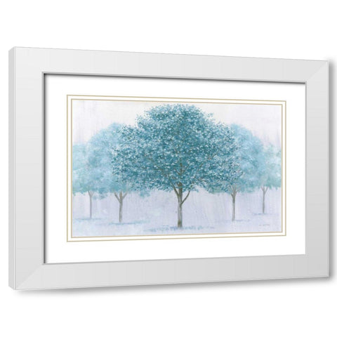 Peaceful Grove White Modern Wood Framed Art Print with Double Matting by Wiens, James