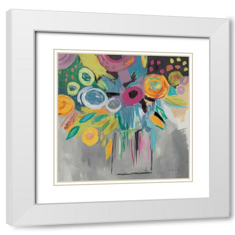 Burst of Magic Autumn White Modern Wood Framed Art Print with Double Matting by Zaman, Farida