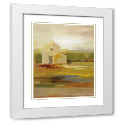 Hillside Barn I v2 White Modern Wood Framed Art Print with Double Matting by Vassileva, Silvia