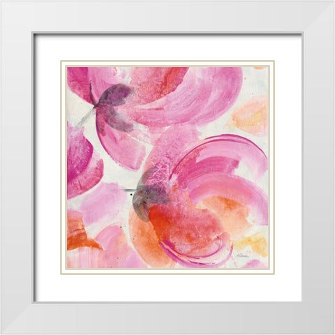 Joyous II White Modern Wood Framed Art Print with Double Matting by Hristova, Albena