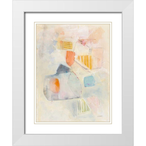 Let Them Eat Cake White Modern Wood Framed Art Print with Double Matting by Schick, Mike