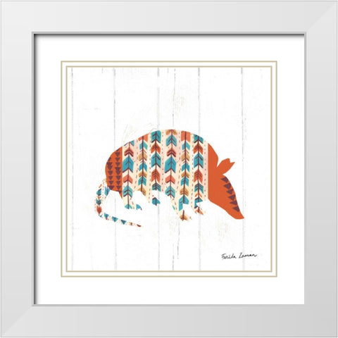 Southwestern Vibes I White Modern Wood Framed Art Print with Double Matting by Zaman, Farida