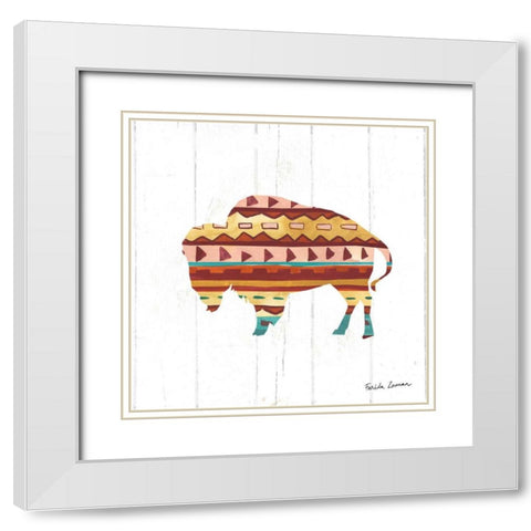 Southwestern Vibes II White Modern Wood Framed Art Print with Double Matting by Zaman, Farida