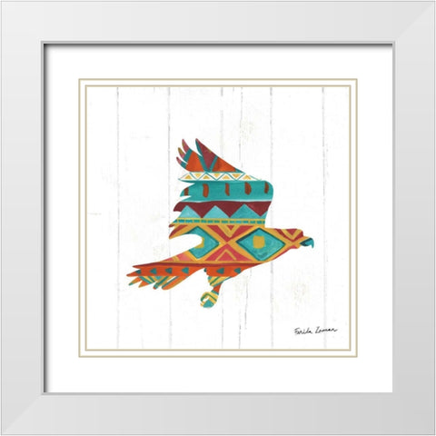 Southwestern Vibes III White Modern Wood Framed Art Print with Double Matting by Zaman, Farida