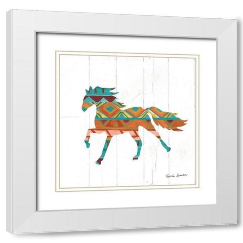 Southwestern Vibes IV White Modern Wood Framed Art Print with Double Matting by Zaman, Farida