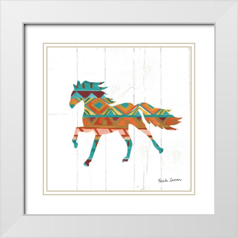 Southwestern Vibes IV White Modern Wood Framed Art Print with Double Matting by Zaman, Farida