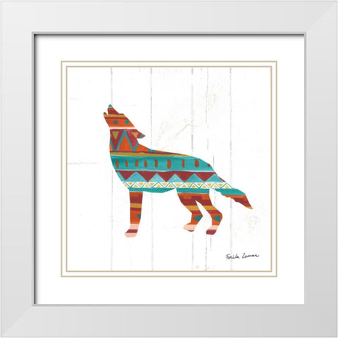 Southwestern Vibes VI White Modern Wood Framed Art Print with Double Matting by Zaman, Farida