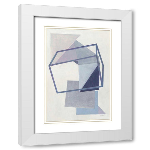 Paper Trail III White Modern Wood Framed Art Print with Double Matting by Schick, Mike