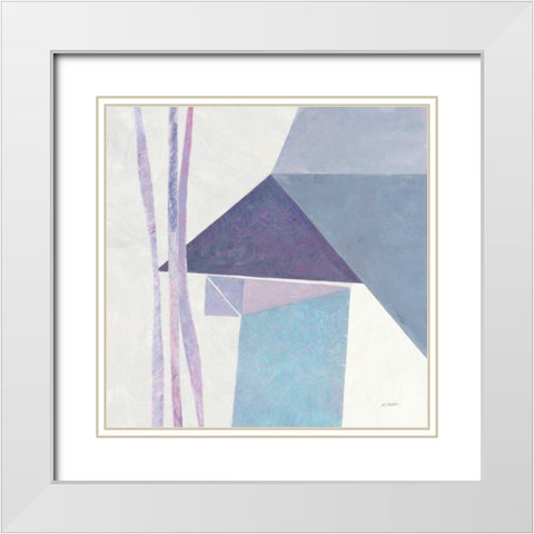 Paper Work III White Modern Wood Framed Art Print with Double Matting by Schick, Mike