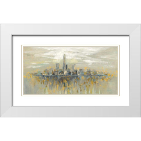 Manhattan Fog White Modern Wood Framed Art Print with Double Matting by Vassileva, Silvia