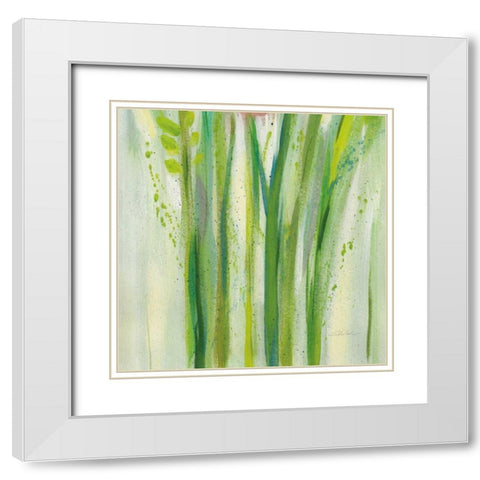 Longstem Bouquet II Square III White Modern Wood Framed Art Print with Double Matting by Vassileva, Silvia