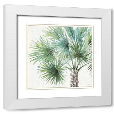 Mixed Greens VI White Modern Wood Framed Art Print with Double Matting by Audit, Lisa