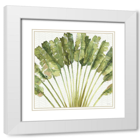 Mixed Greens VIII White Modern Wood Framed Art Print with Double Matting by Audit, Lisa