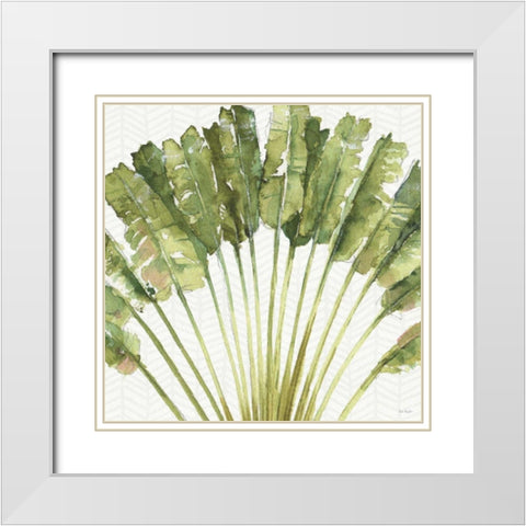 Mixed Greens VIII White Modern Wood Framed Art Print with Double Matting by Audit, Lisa