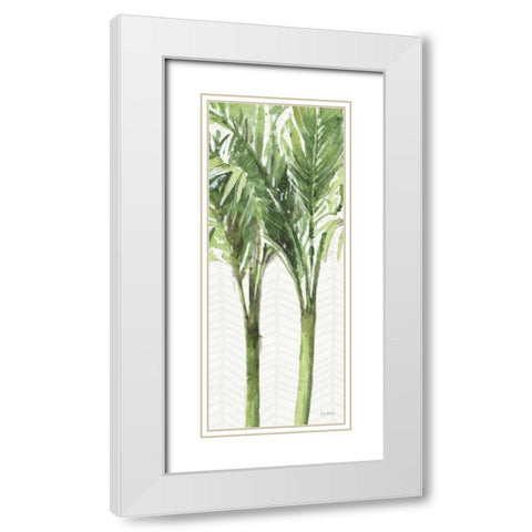 Mixed Greens XI White Modern Wood Framed Art Print with Double Matting by Audit, Lisa