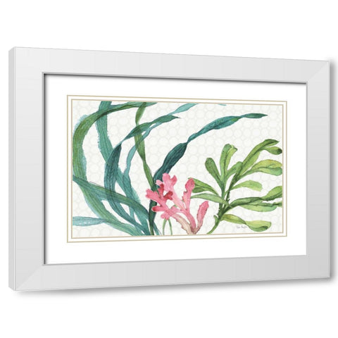 Mixed Greens XVII White Modern Wood Framed Art Print with Double Matting by Audit, Lisa