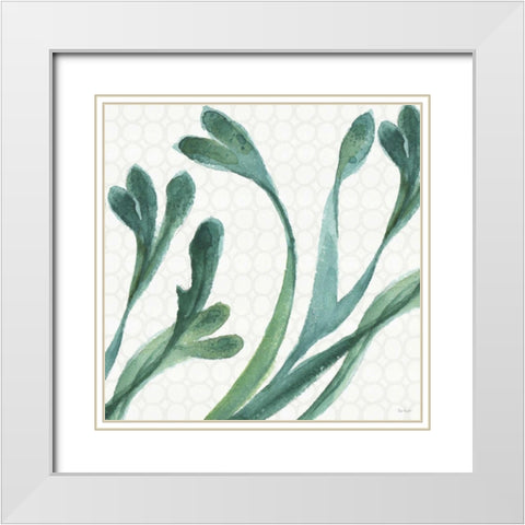 Mixed Greens XXIV White Modern Wood Framed Art Print with Double Matting by Audit, Lisa