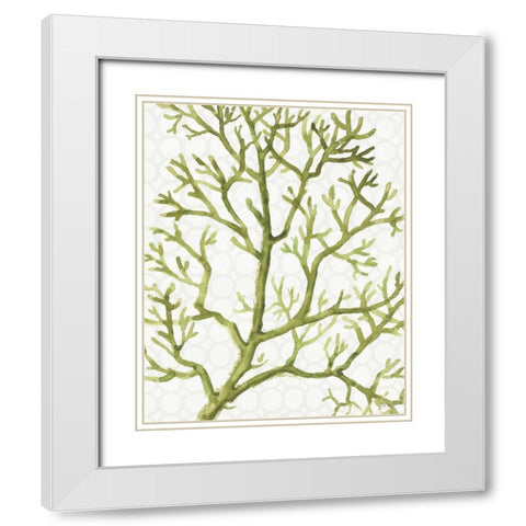 Mixed Greens XXV White Modern Wood Framed Art Print with Double Matting by Audit, Lisa