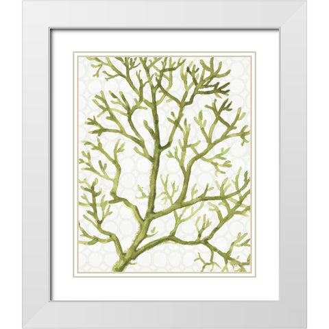 Mixed Greens XXV White Modern Wood Framed Art Print with Double Matting by Audit, Lisa
