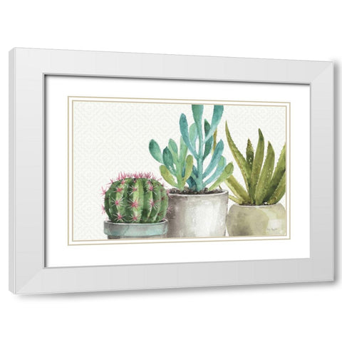Mixed Greens XXXIV White Modern Wood Framed Art Print with Double Matting by Audit, Lisa