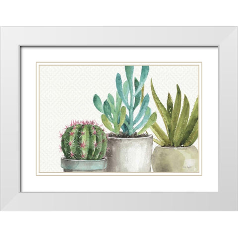 Mixed Greens XXXIV White Modern Wood Framed Art Print with Double Matting by Audit, Lisa