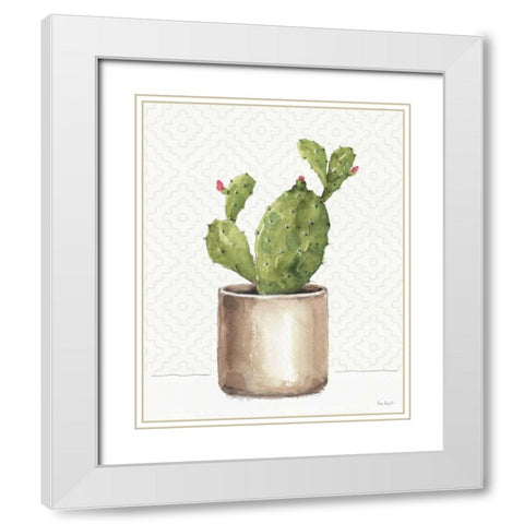 Mixed Greens XLII White Modern Wood Framed Art Print with Double Matting by Audit, Lisa