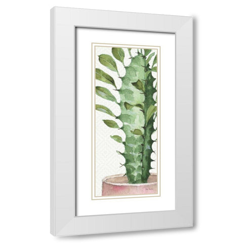 Mixed Greens XLIV White Modern Wood Framed Art Print with Double Matting by Audit, Lisa
