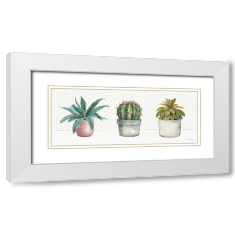 Mixed Greens XLVII White Modern Wood Framed Art Print with Double Matting by Audit, Lisa