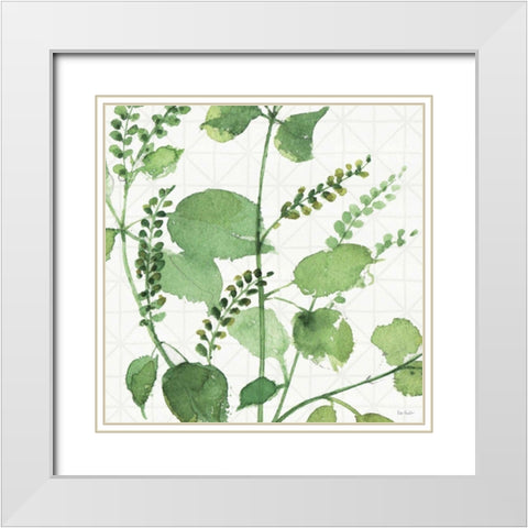 Mixed Greens LIII White Modern Wood Framed Art Print with Double Matting by Audit, Lisa