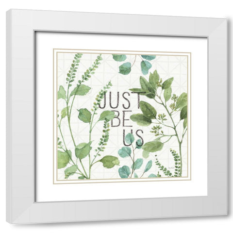 Mixed Greens LXV White Modern Wood Framed Art Print with Double Matting by Audit, Lisa