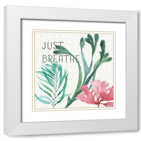 Mixed Greens LXVII White Modern Wood Framed Art Print with Double Matting by Audit, Lisa