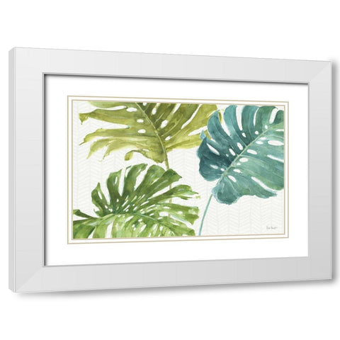 Mixed Greens LXIX White Modern Wood Framed Art Print with Double Matting by Audit, Lisa