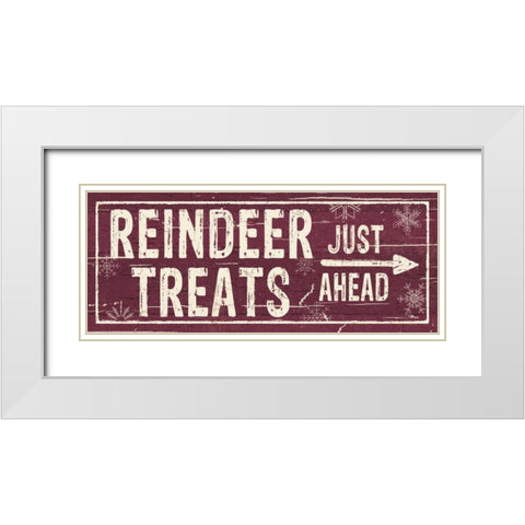 Christmas Signs III White Modern Wood Framed Art Print with Double Matting by Pela Studio