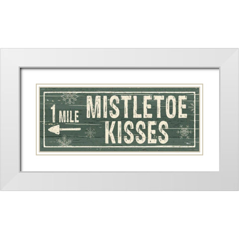 Christmas Signs IV White Modern Wood Framed Art Print with Double Matting by Pela Studio