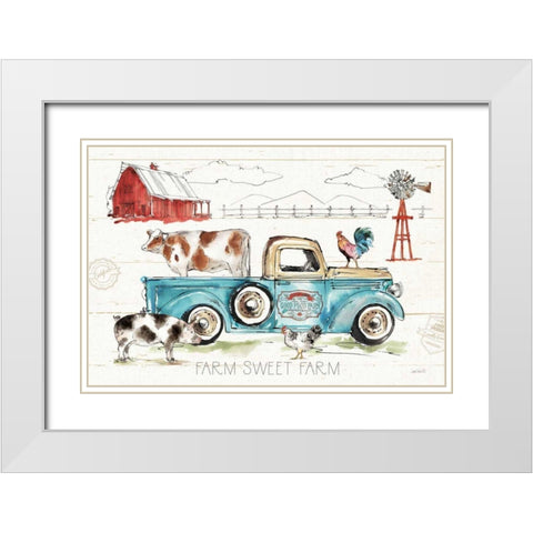 Down on the Farm I White Modern Wood Framed Art Print with Double Matting by Tavoletti, Anne