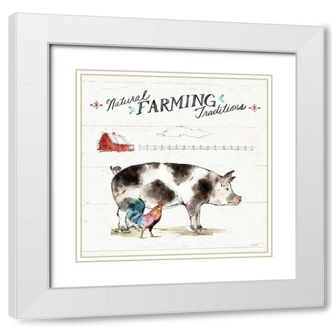 Down on the Farm III White Modern Wood Framed Art Print with Double Matting by Tavoletti, Anne