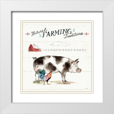 Down on the Farm III White Modern Wood Framed Art Print with Double Matting by Tavoletti, Anne