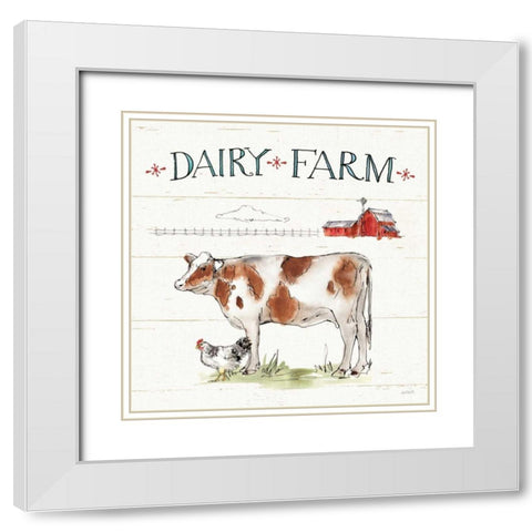Down on the Farm IV White Modern Wood Framed Art Print with Double Matting by Tavoletti, Anne