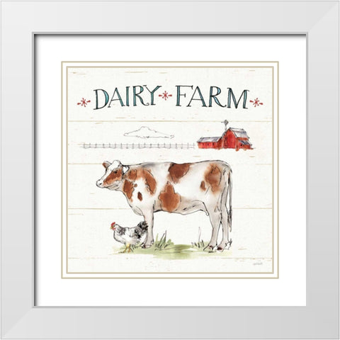 Down on the Farm IV White Modern Wood Framed Art Print with Double Matting by Tavoletti, Anne